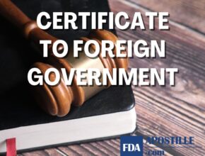 Certificate To Foreign Government