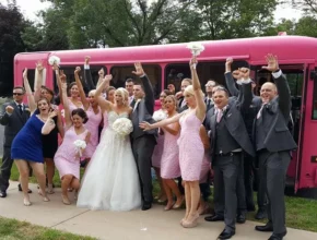 limousine bus rental for wedding in Wisconsin