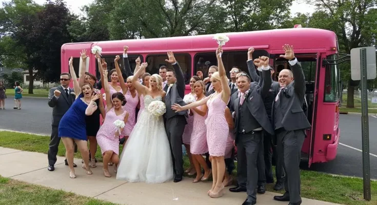 limousine bus rental for wedding in Wisconsin